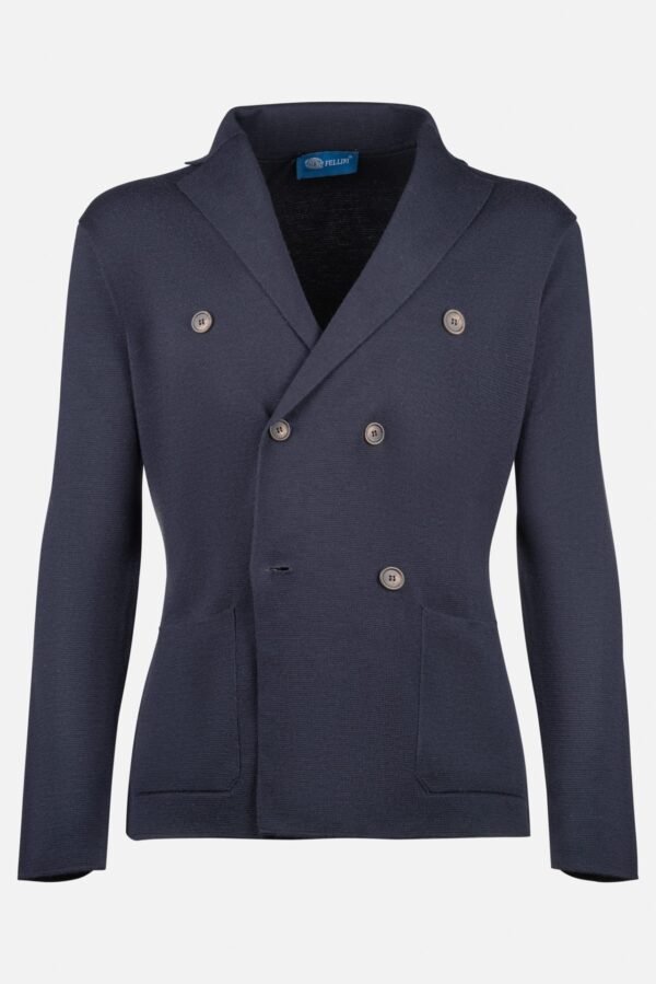 MAGLIA DOPPIO PETTO IN LANA MERINOS