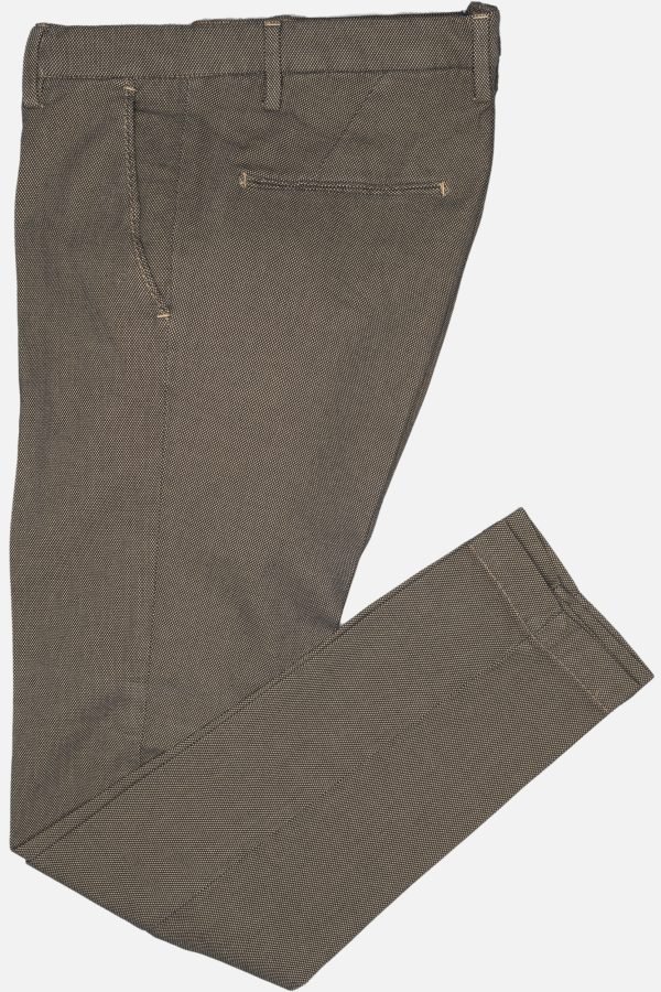 PANTALONE IN SOFT COTTON A TRAMA OCCHIO PERNICE - immagine 2