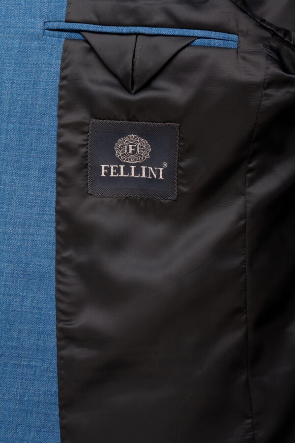 ABITO MOD FELLINI REALIZZATO CON TESSUTO FIL A FIL MARZOTTO BIELLA MADE IN ITALY - immagine 2