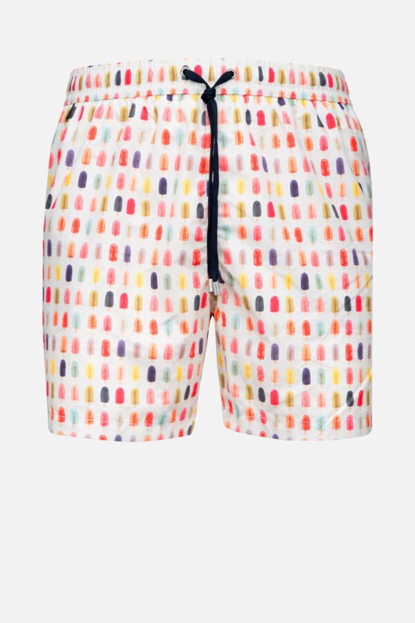 COSTUME MOD SAINT TROPEZ IN COTONE NYLON STAMPA ICE CREAM