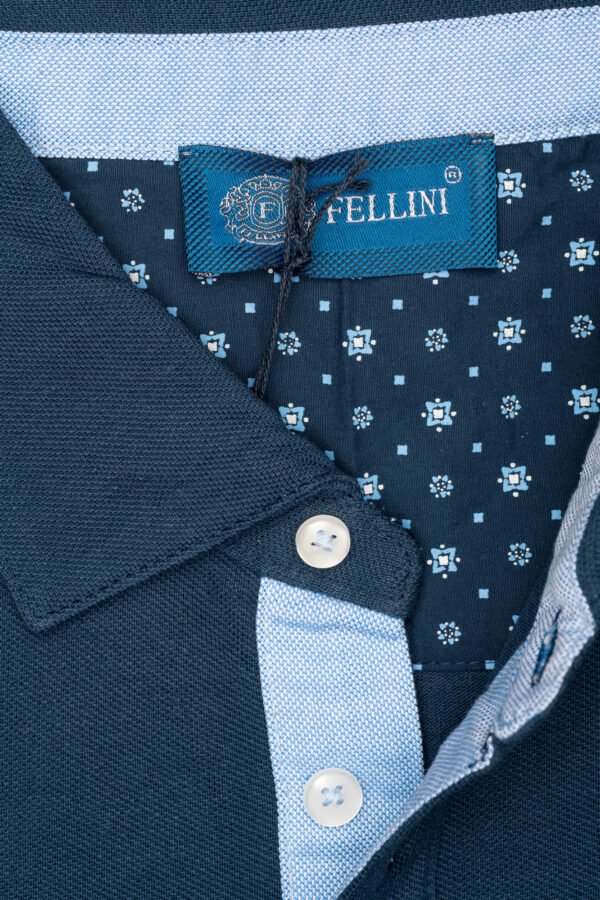 POLO MOD  NIZZA CON INTERNO COLLO  A CONTRASTO DI CAMICERIA CELESTE - immagine 2